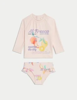 2pc Fruit Print Swim Set (2-8 Yrs)