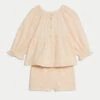 2pc Pure Cotton Floral Top & Shorts Outfit (0-3 Yrs) -Marks And Spencer Shop 2pc Pure Cotton Floral Top Shorts Outfit 0 3 Yrs