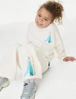 2pc Cotton Rich Frozen™ Joggers And Sweatshirt (2-8 Yrs) -Marks And Spencer Shop 2pc cotton rich frozen joggers and sweatshirt 2 8 yrs 1 13