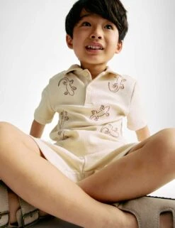 2pc Cotton Rich Top & Bottom Outfit (2-8 Yrs) -Marks And Spencer Shop 2pc cotton rich top and bottom outfit 2 8 yrs