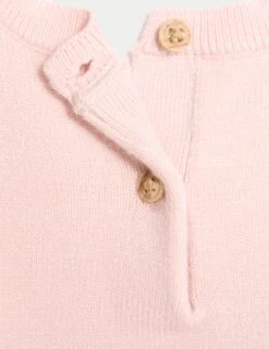 2pc Knitted Heart Outfit (7lbs-1 Yrs) -Marks And Spencer Shop 2pc knitted heart outfit 0 12 mths 1 1