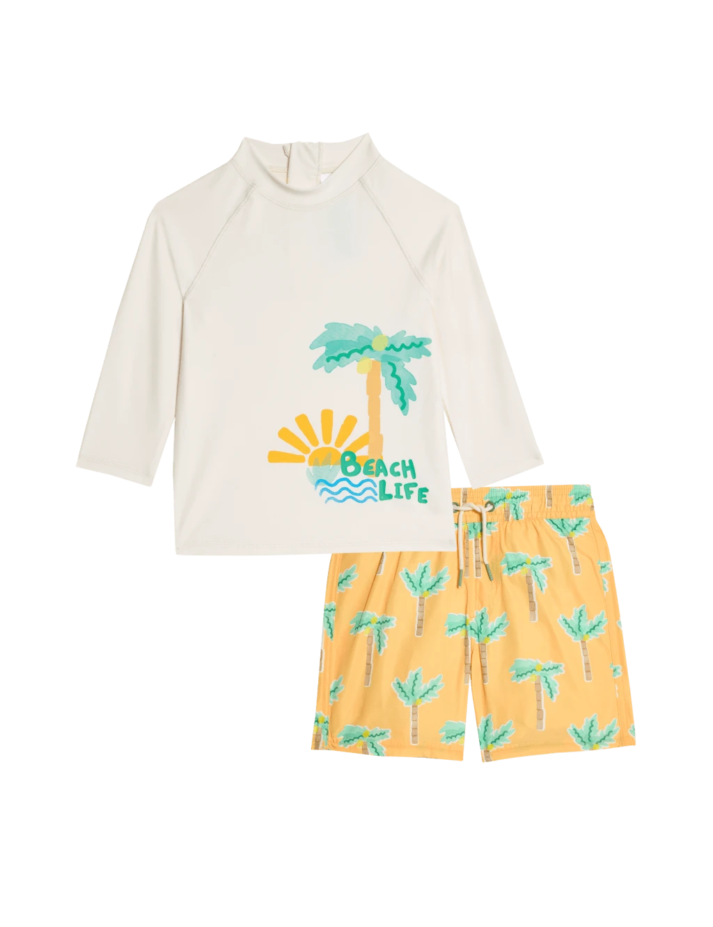 2pc Palm Print Swim Set (2-8 Yrs) 5 2pc Palm Print Swim Set (2-8 Yrs) - Image 5