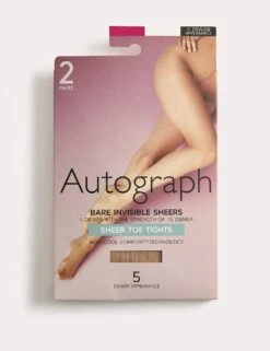 2pk 5 Denier Bare Invisibles Sheer Tights -Marks And Spencer Shop 2pk 5 denier bare invisibles sheer tights 2