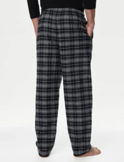 2pk Brushed Cotton Checked Pyjama Bottoms 14 2pk Brushed Cotton Checked Pyjama Bottoms -Marks And Spencer Shop 2pk Brushed Cotton Checked Pyjama Bottoms 4