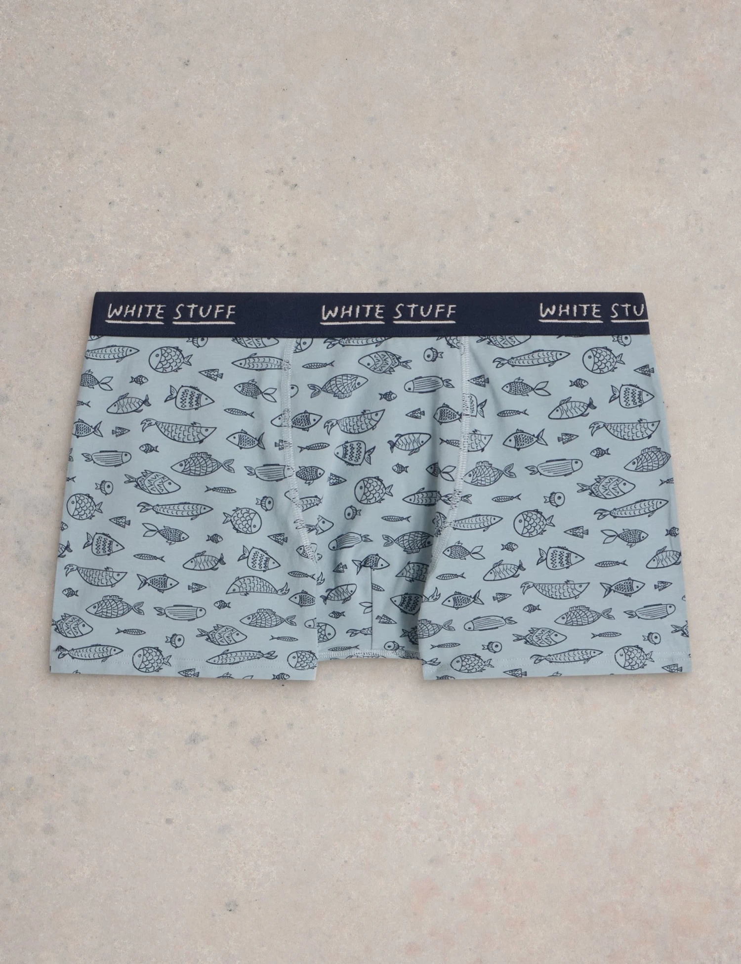 WHITE STUFF 2pk Cotton Rich Fish Boxers 2 WHITE STUFF 2pk Cotton Rich Fish Boxers - Image 2