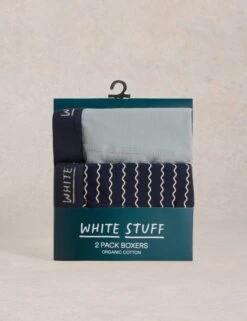 WHITE STUFF 2pk Cotton Rich Striped Boxers