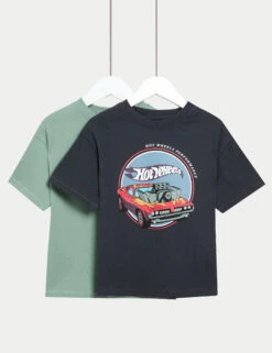 2pk Pure Cotton Hot Wheels™ T-Shirts (2-8 Yrs)