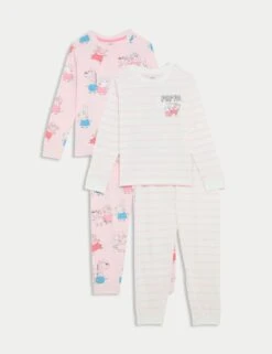 2pk Pure Cotton Peppa Pig™ Pyjamas (1-7 Yrs)