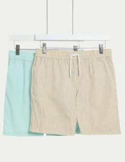 2pk Striped Swim Shorts (6-16 Yrs)