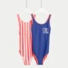 2pk Surf Club Swimsuits (6-16 Yrs) -Marks And Spencer Shop 2pk Surf Club Swimsuits 6 16 Yrs