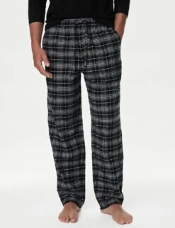 2pk Brushed Cotton Checked Pyjama Bottoms 19 2pk Brushed Cotton Checked Pyjama Bottoms -Marks And Spencer Shop 2pk brushed cotton checked pyjama bottoms 9