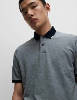 2pk Cotton Rich Tipped Polo Shirts -Marks And Spencer Shop 2pk cotton rich tipped polo shirts 4