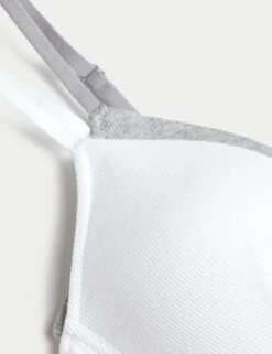2pk Non Wired Cotton Rich Ribbed First Bras AA-D -Marks And Spencer Shop 2pk non wired first bras aa d 3