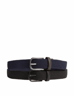 2pk Stretch Woven Active Waist Belts -Marks And Spencer Shop 2pk stretch woven active waist belts