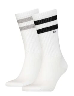 Calvin Klein 2pk Striped Cuff Cotton Rich Sports Socks -Marks And Spencer Shop 2pk striped cuff cotton rich sports socks 3