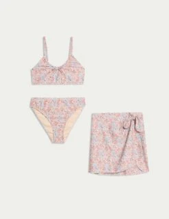 3pc Ditsy Floral Bikini Swim Set (6-16 Yrs)