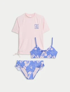 3pc Patterned Swim Set (6-16 Yrs)