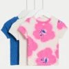 3pk Cotton Rich Floral T-Shirts (2-8 Yrs) -Marks And Spencer Shop 3pk Cotton Rich Floral T Shirts 2 8 Yrs
