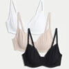 3pk Cotton Rich Wired Full Cup Bra A-E