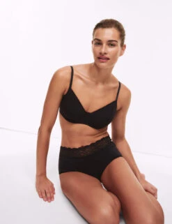 3pk Cotton Rich Wired Full Cup Bra A-E -Marks And Spencer Shop 3pk Cotton Rich Wired Full Cup Bra A E 3