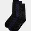 3pk Merino Wool Blend Design Socks 3 3pk Merino Wool Blend Design Socks -Marks And Spencer Shop 3pk Merino Wool Blend Design Socks