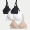 3pk Non Wired Plunge T-Shirt Bras A-E -Marks And Spencer Shop 3pk Non Wired Plunge T Shirt Bras A E