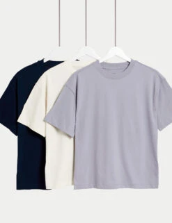 3pk Pure Cotton T-Shirts (6-16 Yrs)