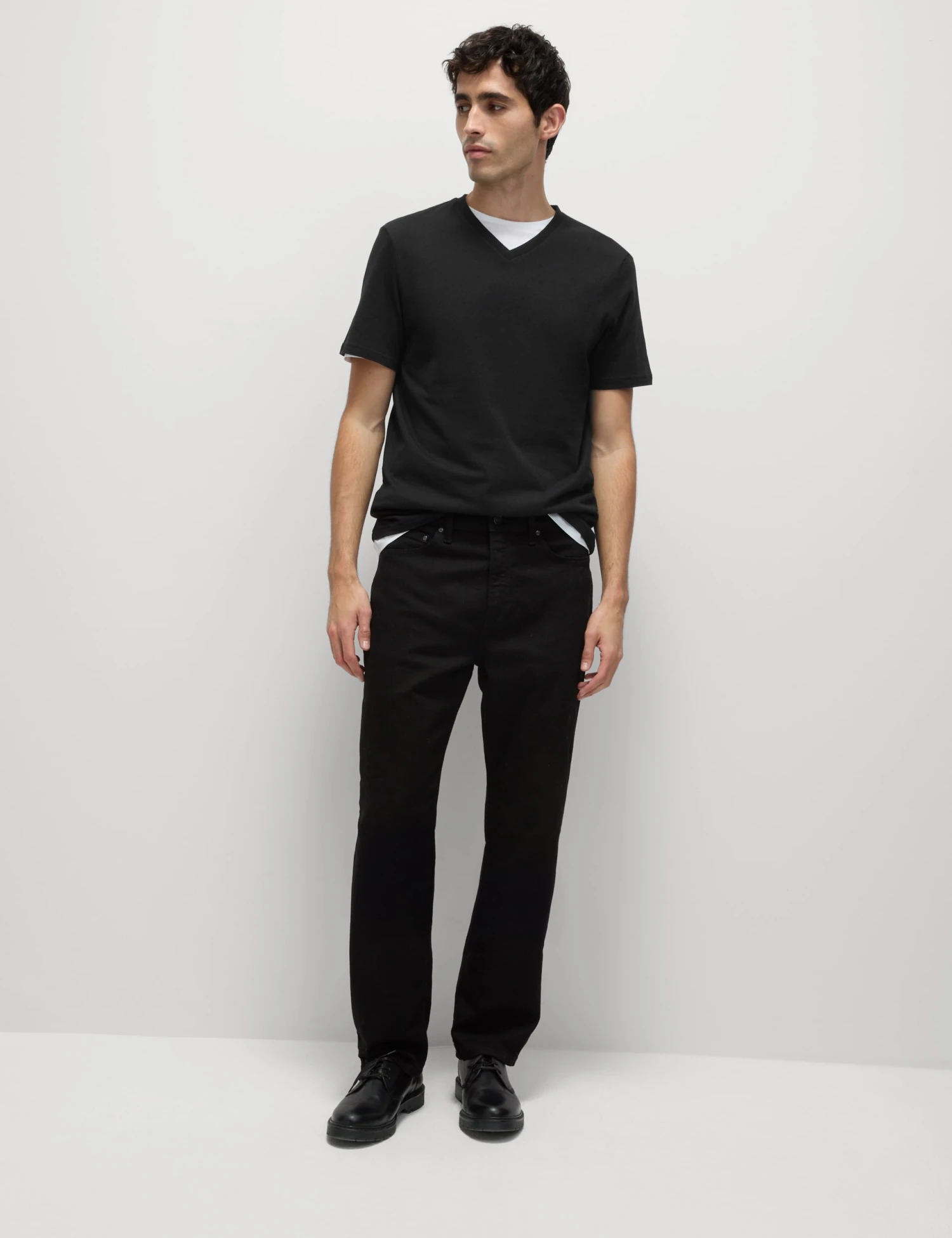 3pk Pure Cotton V-Neck T-Shirts 3 3pk Pure Cotton V-Neck T-Shirts - Image 3