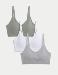 3pk Seamless Non Wired Bralettes