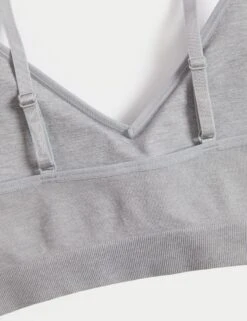 3pk Seamless Non Wired Bralettes -Marks And Spencer Shop 3pk Seamless Non Wired Bralettes 6