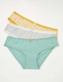 3pk Cotton Rich Printed Briefs -Marks And Spencer Shop 3pk cotton rich printed briefs 2