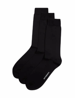 3pk Egyptian Cotton Rich Socks -Marks And Spencer Shop 3pk egyptian cotton rich socks 1