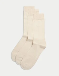 3pk Egyptian Cotton Rich Socks -Marks And Spencer Shop 3pk egyptian cotton rich socks 7
