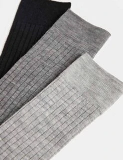 3pk Lambswool Rich Socks 30 3pk Lambswool Rich Socks -Marks And Spencer Shop 3pk lambswool socks 8
