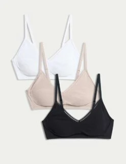 3pk Non Wired Full Cup Bras -Marks And Spencer Shop 3pk non wired full cup bras 11