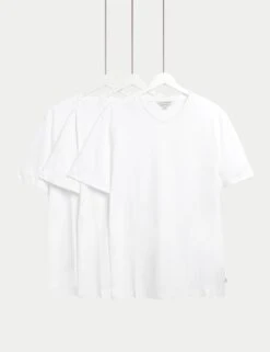 3pk Pure Supima® Cotton V-neck T-Shirts -Marks And Spencer Shop 3pk pure supima cotton v neck t shirts 13
