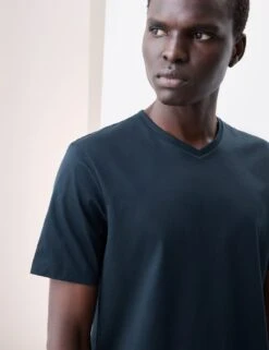 3pk Pure Supima® Cotton V-neck T-Shirts -Marks And Spencer Shop 3pk pure supima cotton v neck t shirts 17