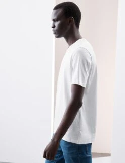 3pk Pure Supima® Cotton V-neck T-Shirts -Marks And Spencer Shop 3pk pure supima cotton v neck t shirts 7