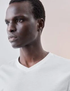 3pk Pure Supima® Cotton V-neck T-Shirts -Marks And Spencer Shop 3pk pure supima cotton v neck t shirts 9