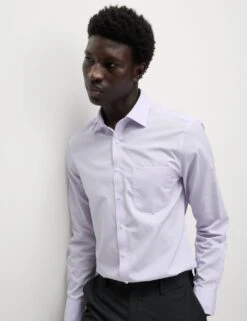 3pk Slim Fit Easy Iron Cotton Blend Shirts -Marks And Spencer Shop 3pk slim fit easy iron cotton blend shirts 5