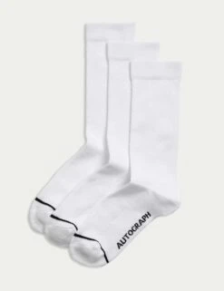 3pk Pima Cotton Blend Sport Socks -Marks And Spencer Shop 3pk supima cotton blend sport socks 1