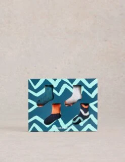 WHITE STUFF 4pk Patterned Cotton Rich Socks 9 WHITE STUFF 4pk Patterned Cotton Rich Socks -Marks And Spencer Shop 4pk Patterned Cotton Rich Socks 1