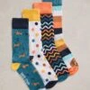 WHITE STUFF 4pk Patterned Cotton Rich Socks 2 WHITE STUFF 4pk Patterned Cotton Rich Socks -Marks And Spencer Shop 4pk Patterned Cotton Rich Socks
