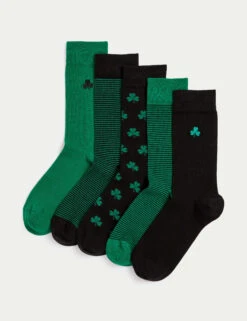 5pk Cool & Fresh™ St Patricks Cotton Rich Socks
