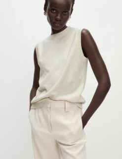 Air-Yarn Crew Neck Knitted Vest -Marks And Spencer Shop Air Yarn Crew Neck Knitted Vest 4