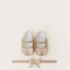 MONSOON Baby Glitter Ballet Pumps & Headband (0-18 Mths) 25 MONSOON Baby Glitter Ballet Pumps & Headband (0-18 Mths) -Marks And Spencer Shop Baby Glitter Ballet Pumps Headband 0 18 Mths