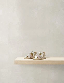 Mamas & Papas Baby Leather Metallic Pram Shoe Sandals (0-12 Mths)