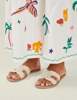 Accessorize Beaded Flat Sliders