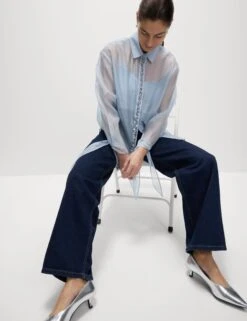 Beaded Tie Detail Shirt -Marks And Spencer Shop Beaded Tie Detail Shirt 3