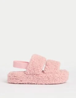 Borg Slider Slippers (13 Small - 6 Large)